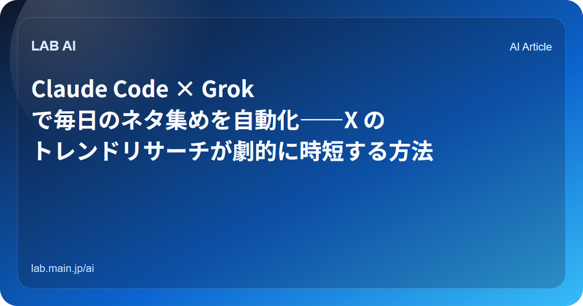 Claude Code × Grok イメージ