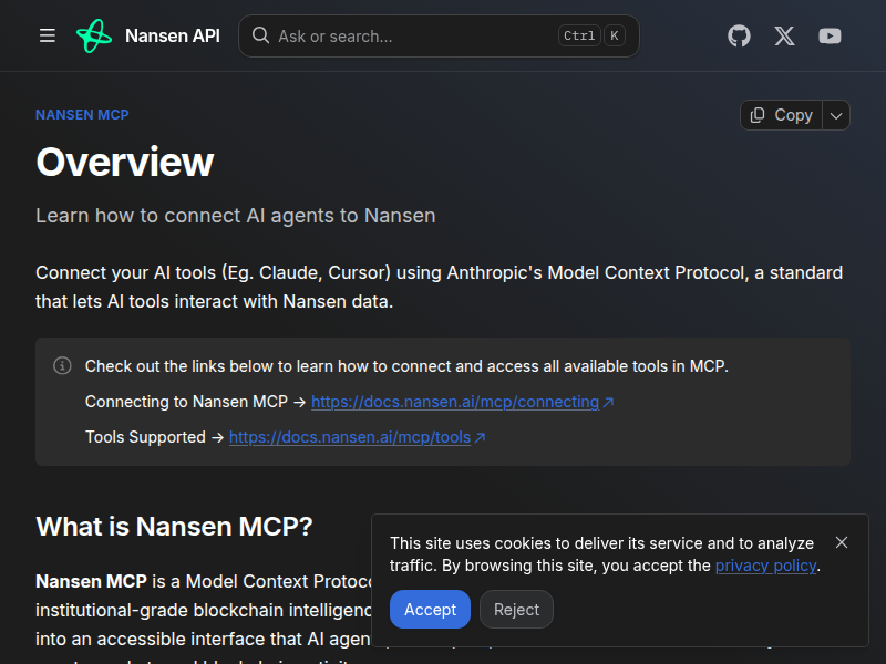 Overview | Nansen API のキャプチャ